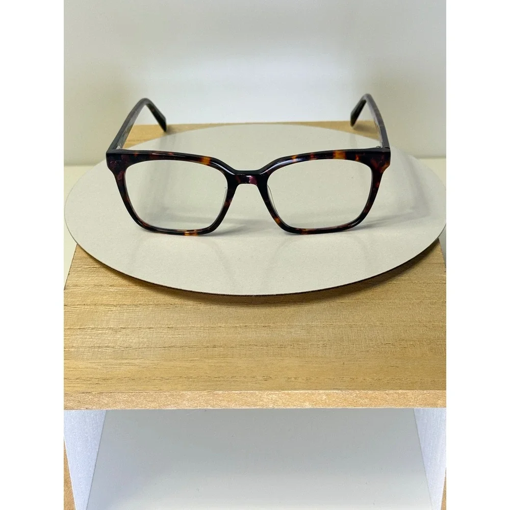 Warby Parker Hughes Eyeglasses Tortoise Square Frames 52-17-140 Dark Havana
